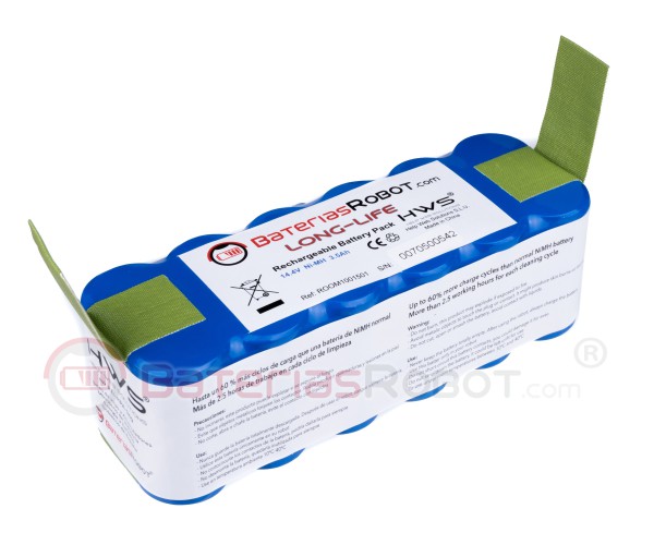 Roomba Battery Long-Life Ni-MH / Series 500, 600, 700, 800 (Compatible iRobot)