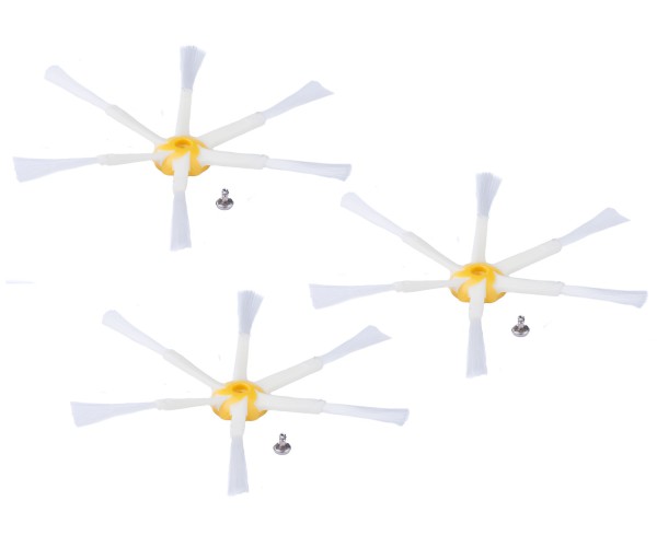 Pack 3 Cepillos laterales de 6 aspas Roomba para series 500 600 y 700