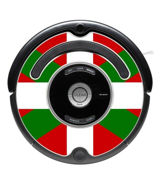 Ikurriña Bandera País Vasco. Pegatina para Roomba.