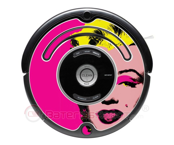 Marilyn de pop art. Vinil decorativo para o Roomba