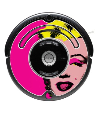 Marilyn de pop art. Vinil decorativo para o Roomba