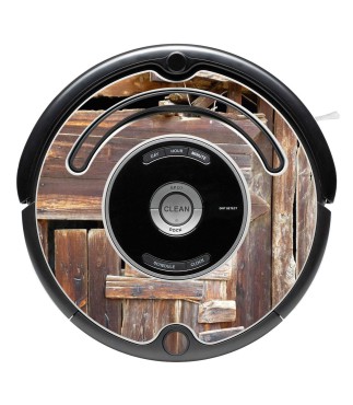 Legno spezzato. Vinile decorativo per Roomba