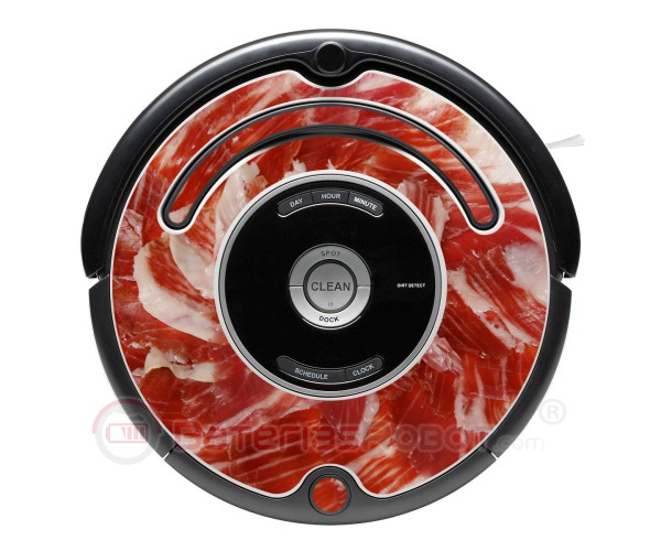 Piatto di prosciutto. Decorazione in vinile per Roomba