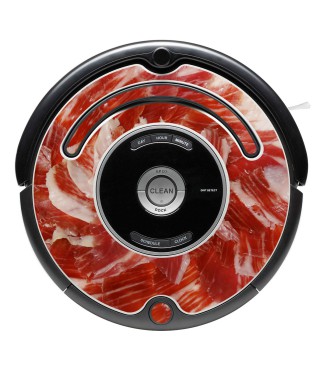 Assiette de jambon. Décoration en vinyle pour Roomba