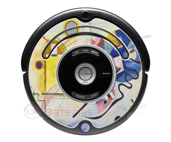 Kandinsky abstract 1. Decorative vinyl for Roomba 500 and 600 series.