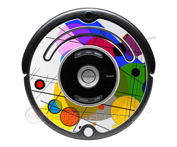 POP-art Circulos. Vinilo decorativo para Roomba