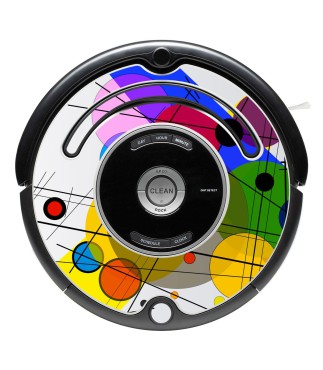 POP-ART Círculos de Kandinsky. Vinil para iRobot Roomba - Série 500 600