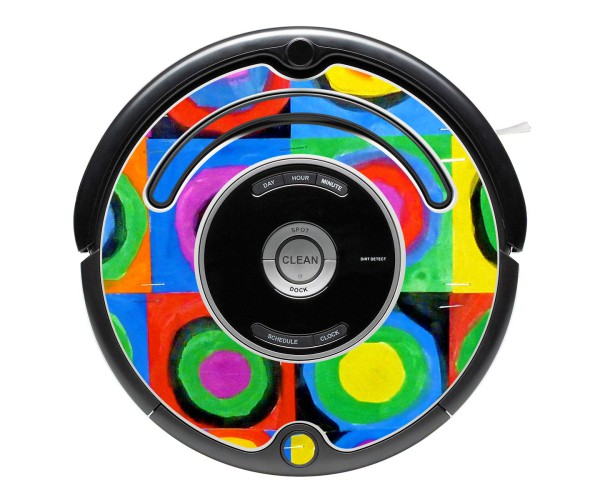 2 abstrakte Kandinsky. Dekorative Vinyl für Roomba Serie 500 und 600