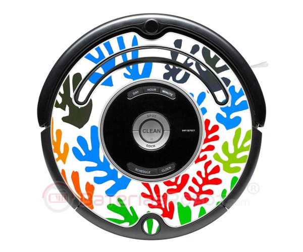 Fleurs POP-ART de Matisse. Vinyle décoratif pour Roomba - Série 500 600