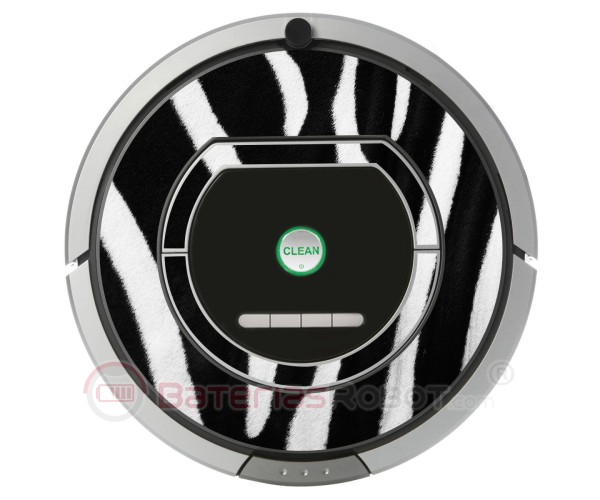 Cebra. Vinilo decorativo para Roomba iRobot - Serie 700.