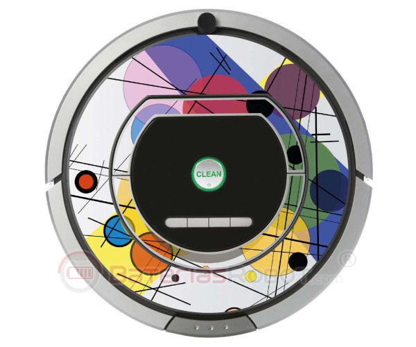 POP-ART Cerchi di Kandinsky. Vinile per iRobot Roomba - Serie 700